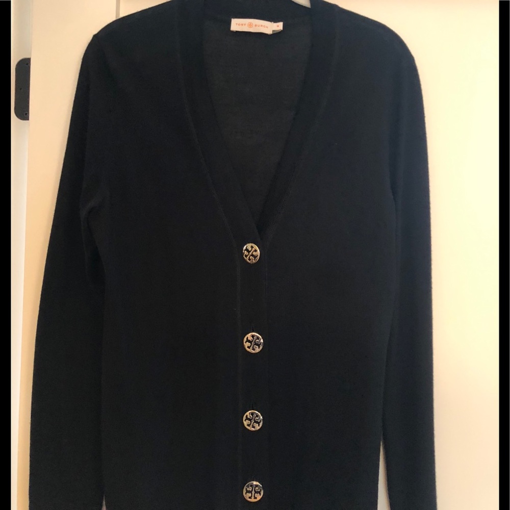 Tory Burch Black Simone Cardigan. NEW $250